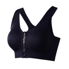 Zip Front Wireless Bra