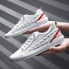 Men's New All-match Crocodile Pattern Breathable Casual Sneakers