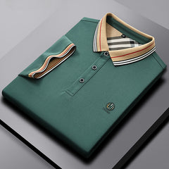 2023 New Solid Color Lapel Multicolor Embroidery Polo Shirt