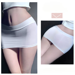 Sexy Tight Hip-hugging See-through Miniskirt