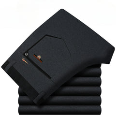 Men's Business Casual High-waist Stretch Straight-leg Versatile Trousers