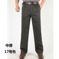 Men's High Waist Cotton Casual Pants