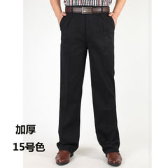 Men's High Waist Cotton Casual Pants