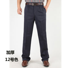 Men's High Waist Cotton Casual Pants