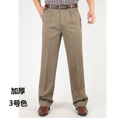 Men's High Waist Cotton Casual Pants