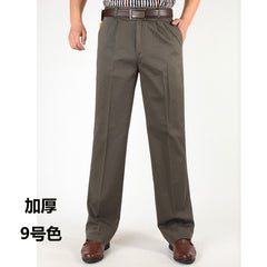 Men's High Waist Cotton Casual Pants