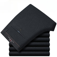 Men's Business Casual High-waist Stretch Straight-leg Versatile Trousers