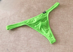Men's Low Waist Elastic Skin-friendly Sexy Ice Silk Transparent Thong