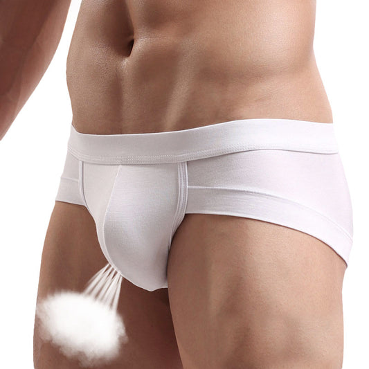 Men's Modal Anti-Strangulation Low-Rise Solid Color Simple Briefs