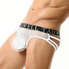 Men's Sexy Lace Mesh Transparent Briefs