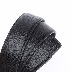Men's New Automatic Buckle Crocodile Pattern Leather Business Casual Belt