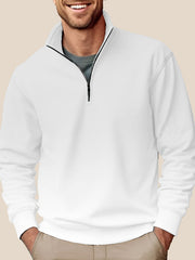 Men's Casual Stand Collar Zipper Sports Sweatshirt