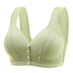 Plus Size Thin Front Button Full Cup Bra