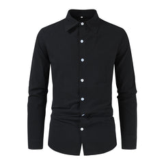 New Men's Cotton Linen Loose Casual Long Sleeve Shirt