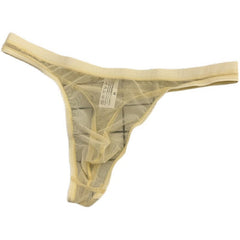 Men's Transparent Sexy Breathable Mesh Ice Silk Low Waist Thong