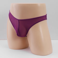 Men's Sexy Mesh Transparent Hip Lifting Sports Thong