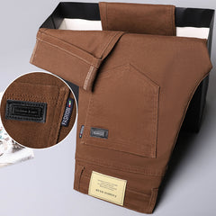 Men's Straight Elastic Business Casual Trousers