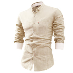 Men's Cotton and Linen Breathable Casual Shirt