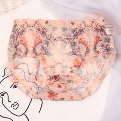 Breathable Mesh Lace Plus Size Briefs