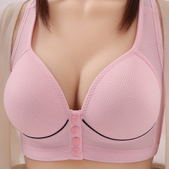 Front buckle no steel ring push up comfortable seamless bra
