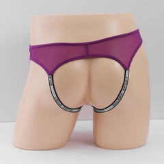 Men's Sexy Mesh Transparent Hip Lifting Sports Thong
