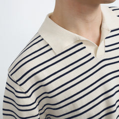 2023 Men’s Versatile Simple Fashionable Lapel Striped Polo Shirt