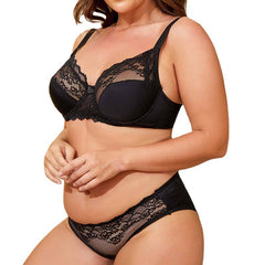 Large size EF lace thin bra