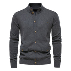 Men's High Quality Business Casual Solid Color Sweater