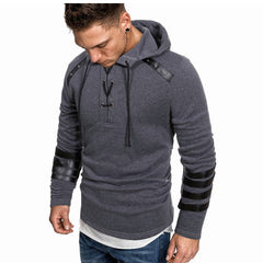 Men's Leather Casual Fashion Sweatshirt