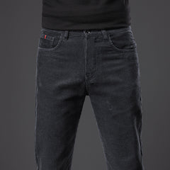 Men's Plus Velvet Casual Straight Corduroy Pants