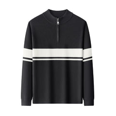 Men's Zipper Stand Collar Versatile Base Sweater