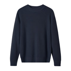 Men's Winter Thickened Solid Color Knitted Bottoming Woolen Sweater