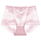 High-waisted Lace Seamless Rose Mesh Floral Briefs