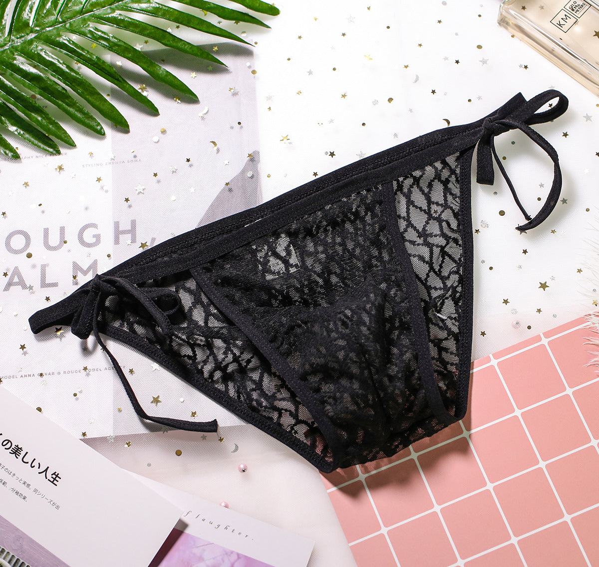 Men's Lace Strap Sexy Briefs