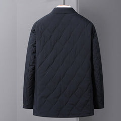 Men's Business Casual Silk Cotton Lapel Loose Cotton Jacket