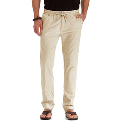 Men's Business Casual Loose Large Size Elastic Waist Cotton Versatile Solid Color Sweatpants