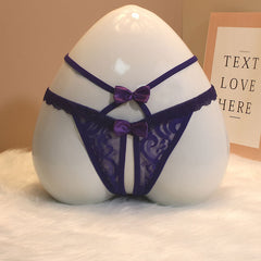 Sexy Lace Crotchless Strapless Hot See-through Low Waist Thong