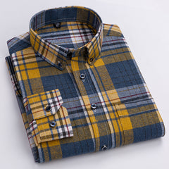 Pure cotton long-sleeved business casual shirt