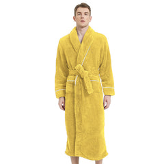 2024 Winter Men's Comfortable Cotton Velvet Long Nightgown