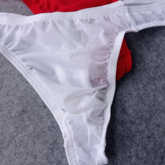Low Waist Sexy Transparent Ice Silk Thong