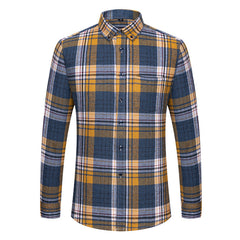 Pure cotton long-sleeved business casual shirt