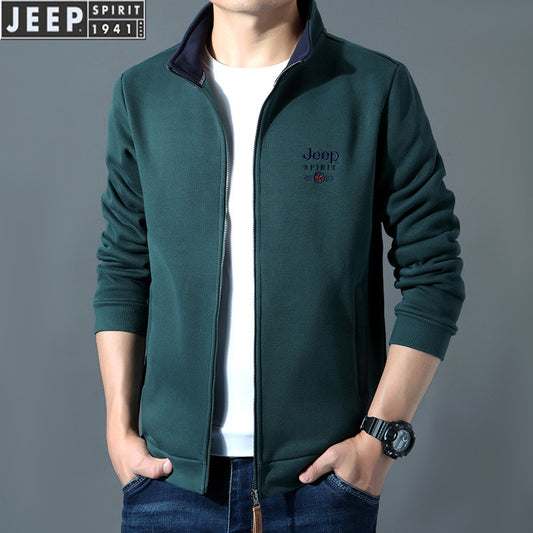 Men's Stand Collar Cardigan Casual Loose Jacket