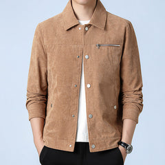 Men's Solid Color Corduroy Jacket