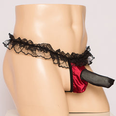 Men's Stretch Lace Mesh Thong