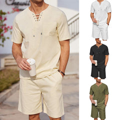 2024 Men's Short Sleeve Casual Fashion Suit