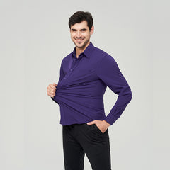 Men's Large Size Stretch Business Casual Shirt