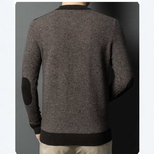 Thickened warm half turtleneck men's casual sweater