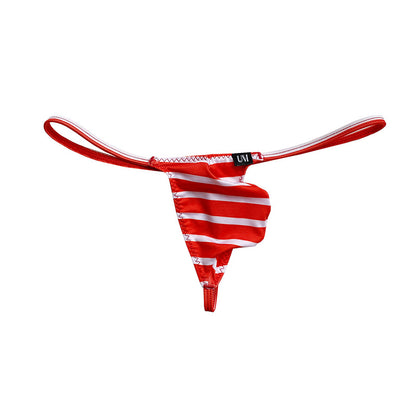 [New Product] Men's Low Waist Striped Sexy Thong