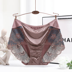 Hip-lifting Sexy Lace Seamless High Waist Large Size Briefs