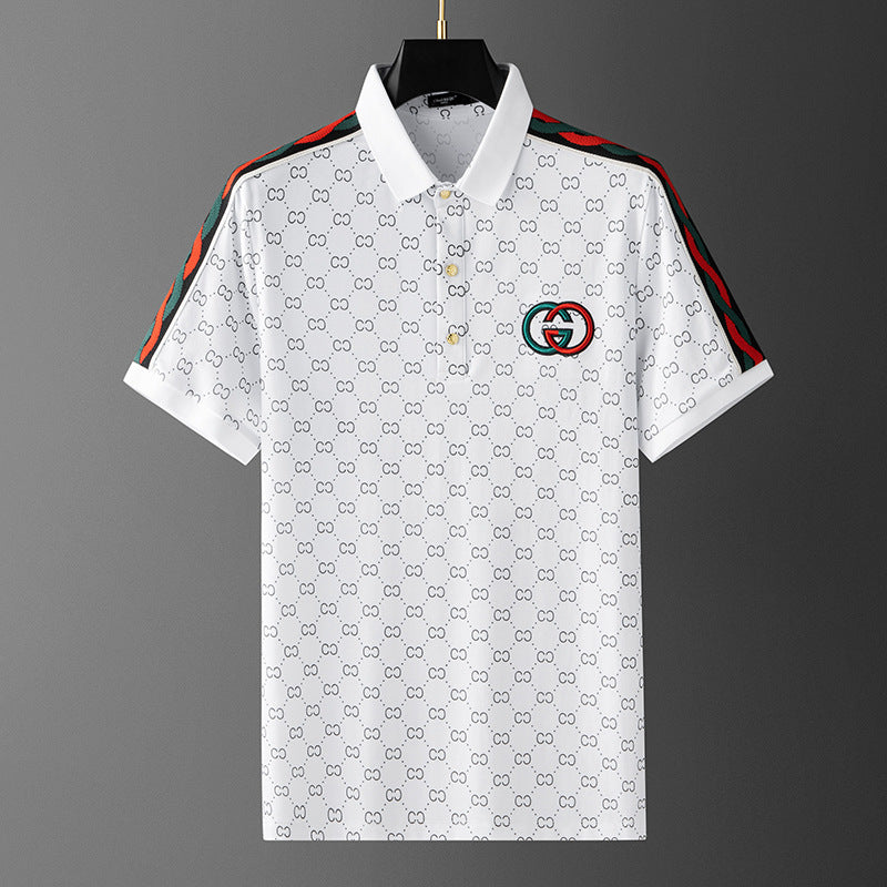 Summer Thin Trendy Printed Lapel Polo Shirt